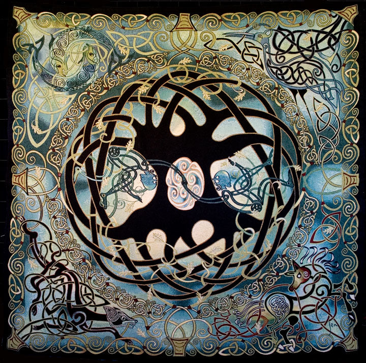 Tree of Life Mandala Heirloom Fine Art Tapestry - Celtic Creations
